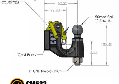 [CM532] Website Drawing Engineering Pintle Hook Combination