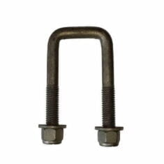 40mm Square Galvanised U-bolt nylock