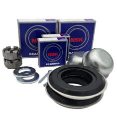 High quality Japanese NSK bearings to suit 2.25T Australian style axles. Included with standard seals, dust caps , axle nuts, washers and split pins.