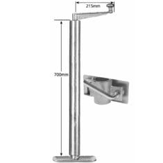 700mm Round Jack Stand (Incl Clamp) - Heavy Duty